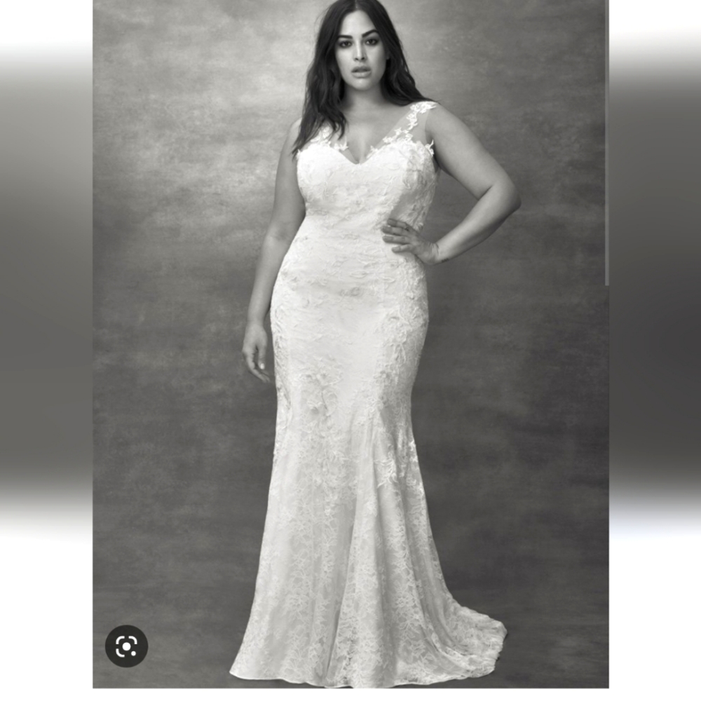 Floravere D. Prince Lace Wedding Dress Bridal Gown size